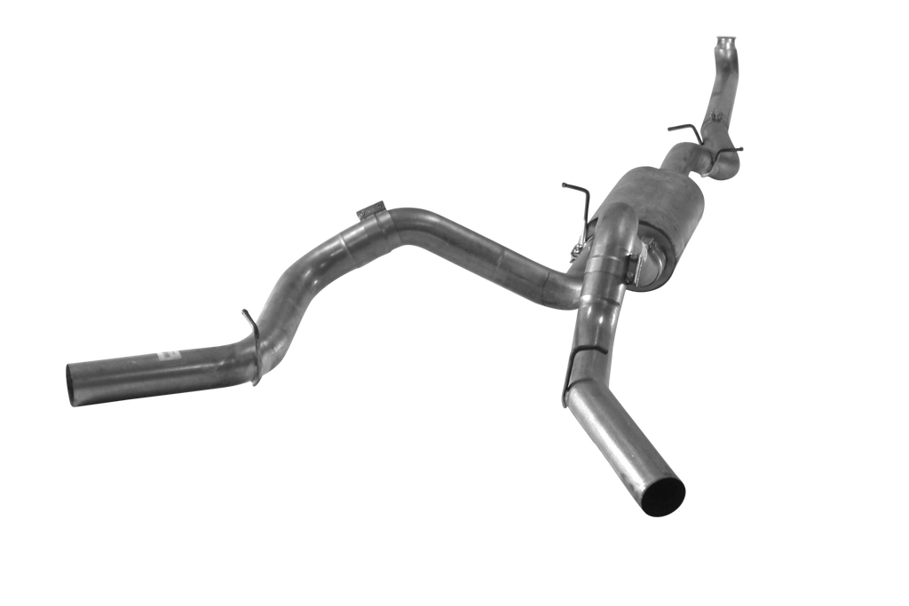 2001-2007 Duramax 4" Downpipe Back Dual Exhaust System w/ Muffler (431102)