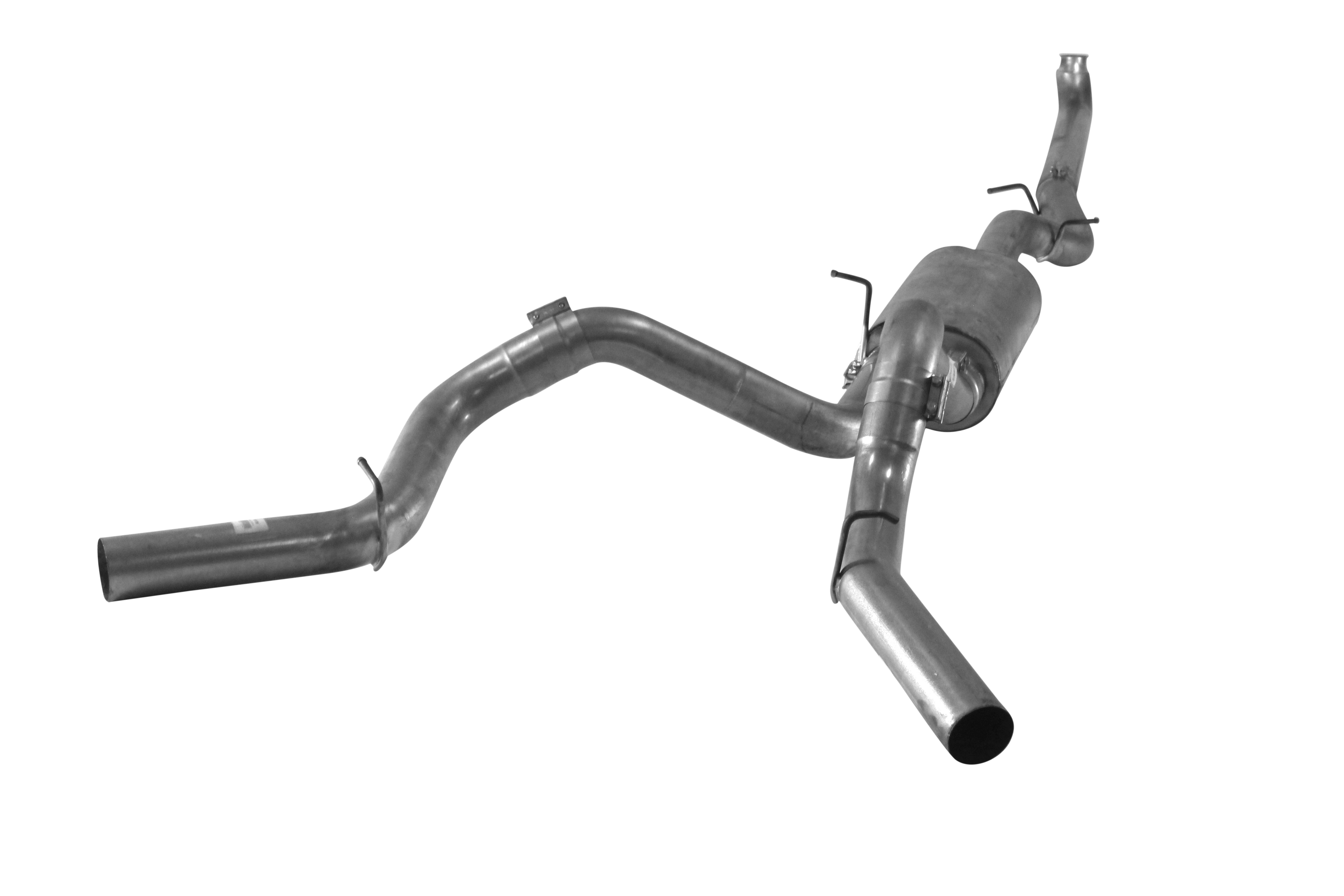 2001-2007 Duramax 4" Downpipe Back Dual Exhaust System w/ Muffler (431102)