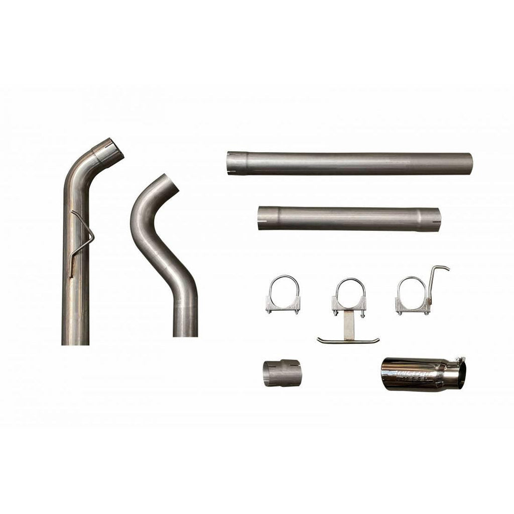 2003-2007 Powerstroke 4" Stainless Steel CAT-Back Exhaust System No Muffler SS (SD-6.0EX403)
