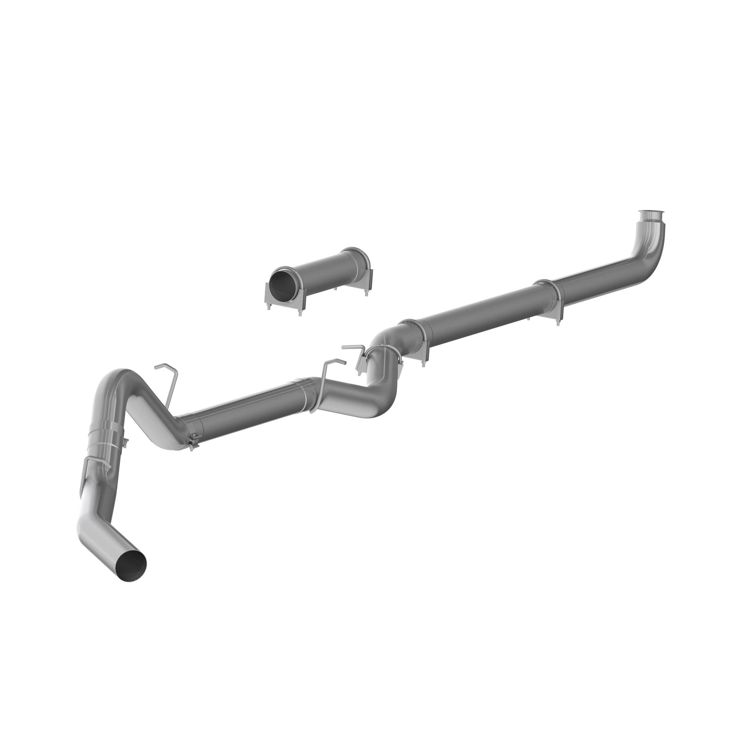 2007.5-2010 Duramax 4" Downpipe Back Exhaust - No Muffler (C6004PLM)