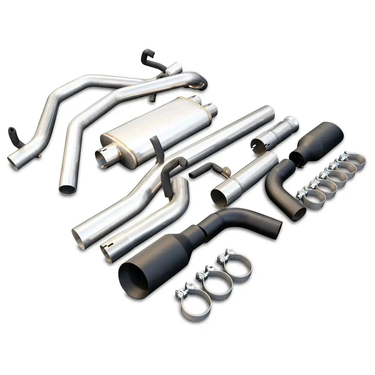 2014-2018 GM 1500 Cat-Back Exhaust System Kit 2.5" W/ Dual Tips SS (11704X0X0)