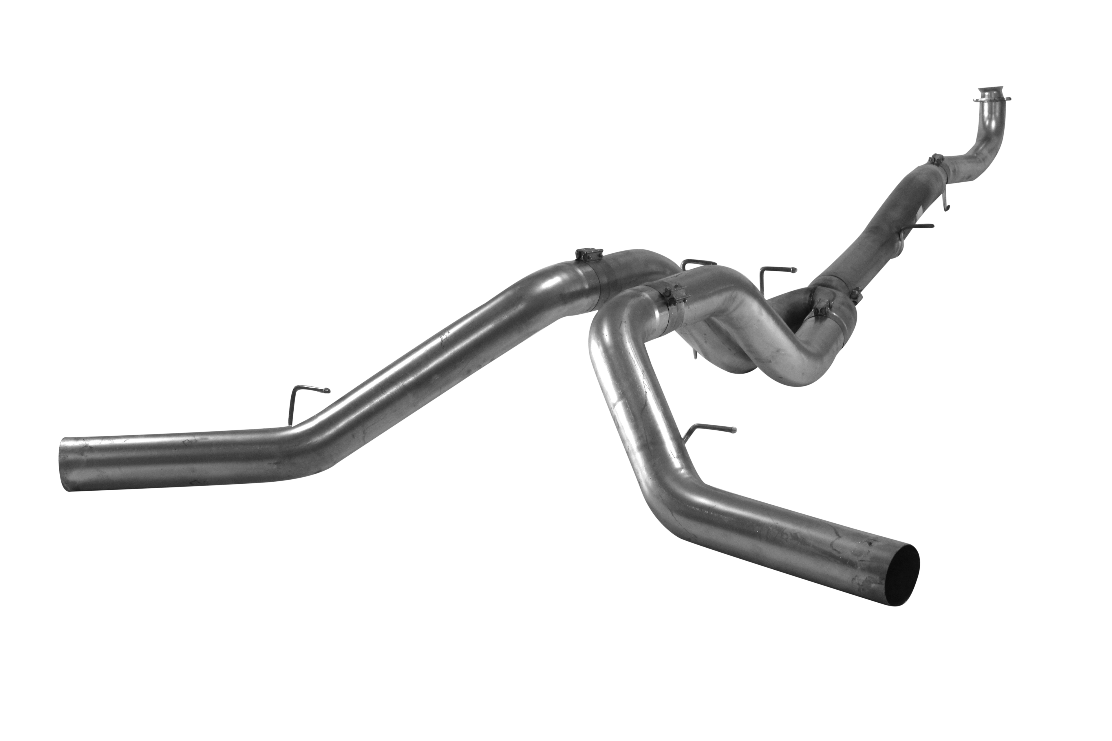 2017-2019 Duramax 5" Downpipe Back Dual Exhaust - No Muffler (531106)