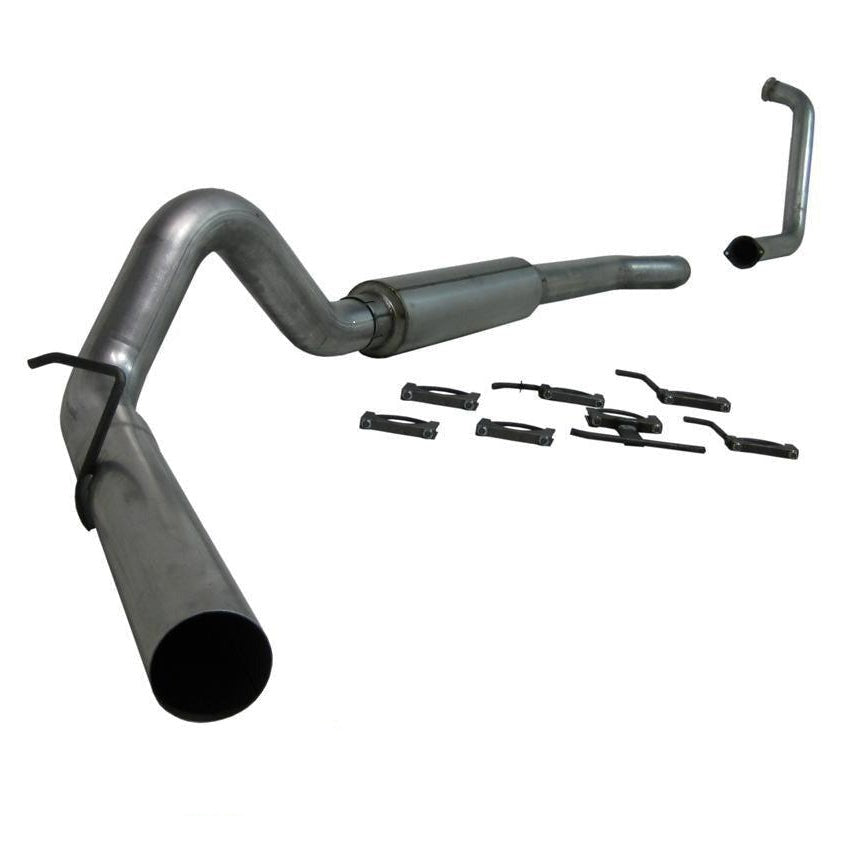 2017-2023 Duramax 4" Performance Series Downpipe-back Race Exhaust System w/ Muffler (C6056P)