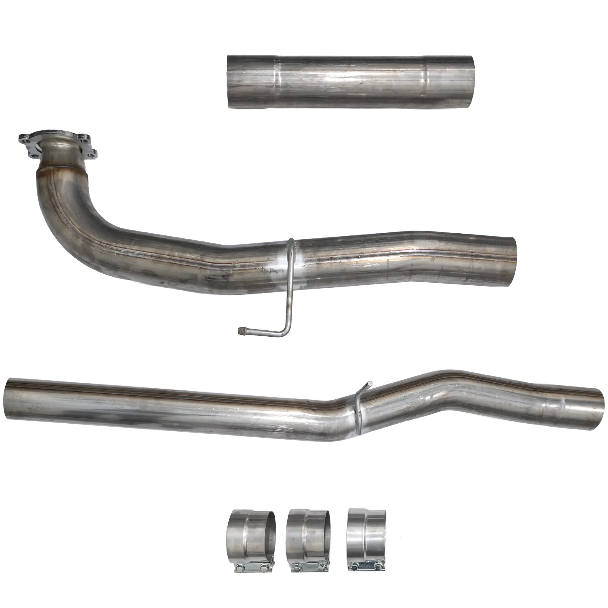 2017-2023 Duramax 4" SS CAT & DPF Delete Pipe - No Muffler (DDC-3GM17)