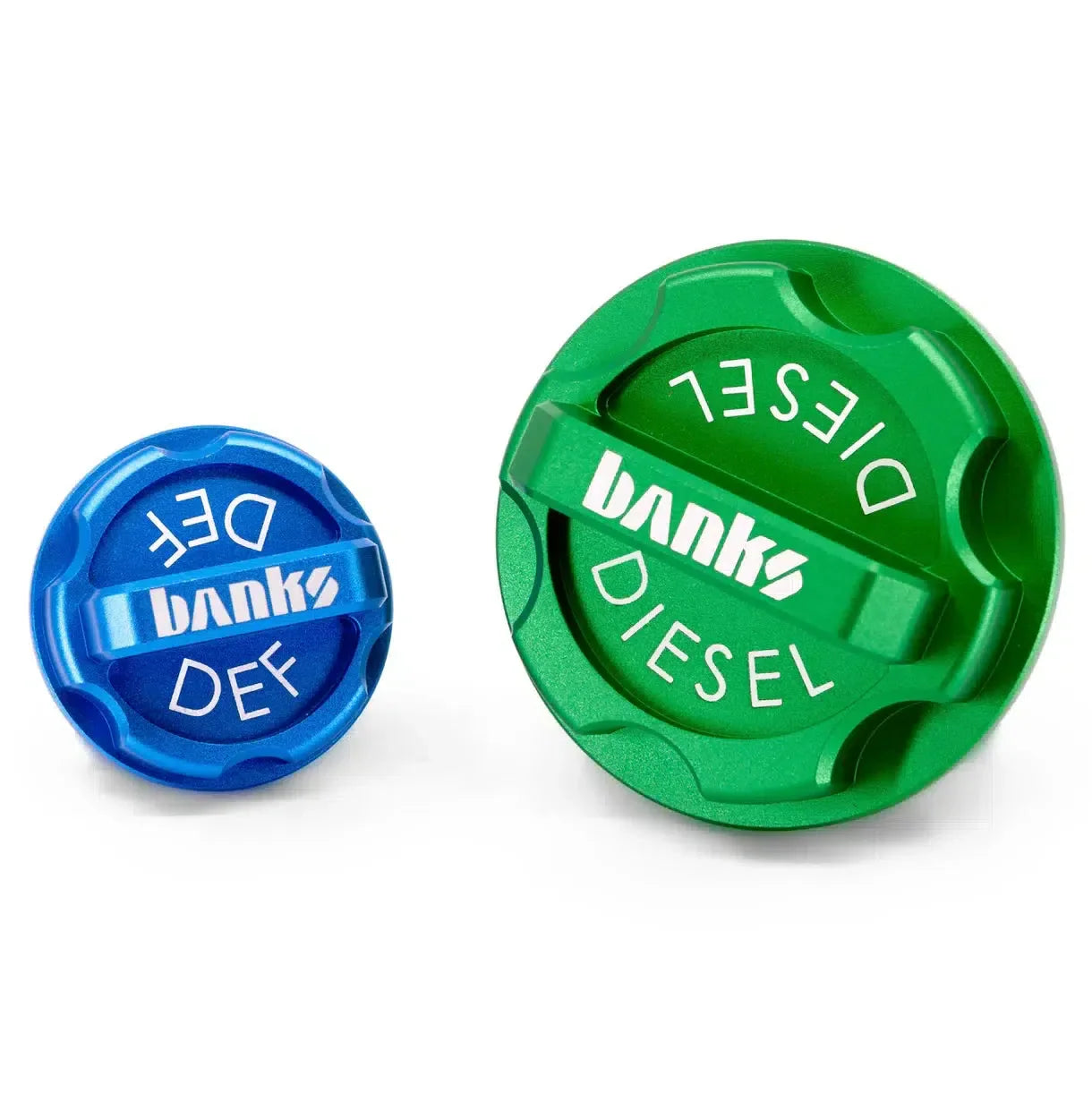 2019-2026 Cummins/ EcoDiesel Revolver Billet Fuel & DEF Caps (66700)