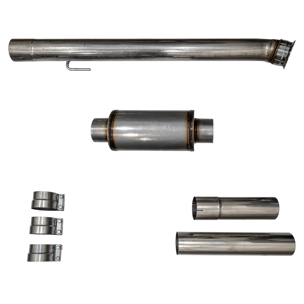 2019+ Cummins 4" SS CAT & DPF Delete Pipe w/ Muffler (DDC-3D19M)