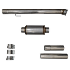 2019+ Cummins 4" SS CAT & DPF Delete Pipe w/ Muffler (DDC-3D19M)