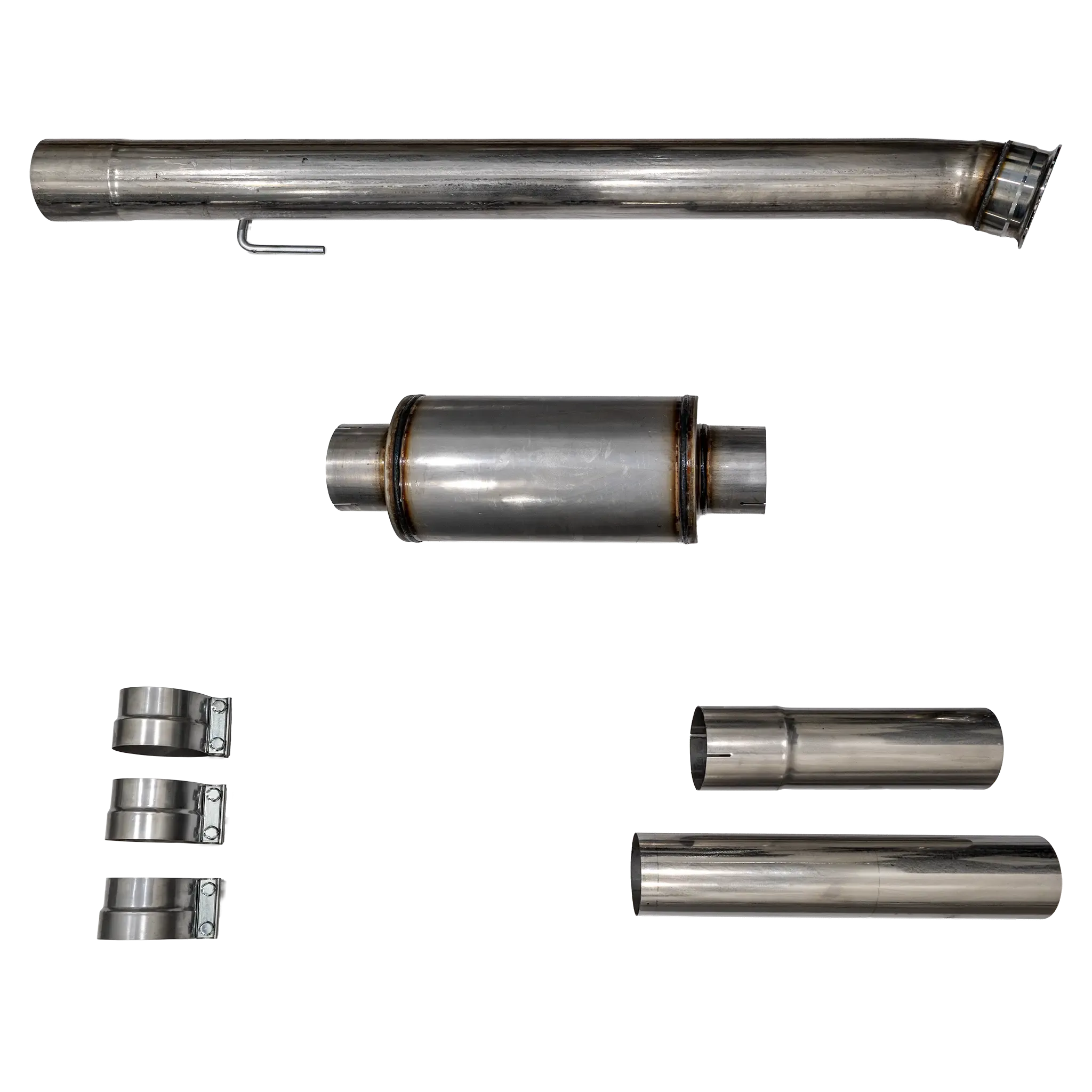 2019+ Cummins 4" SS CAT & DPF Delete Pipe w/ Muffler (DDC-3D19M)