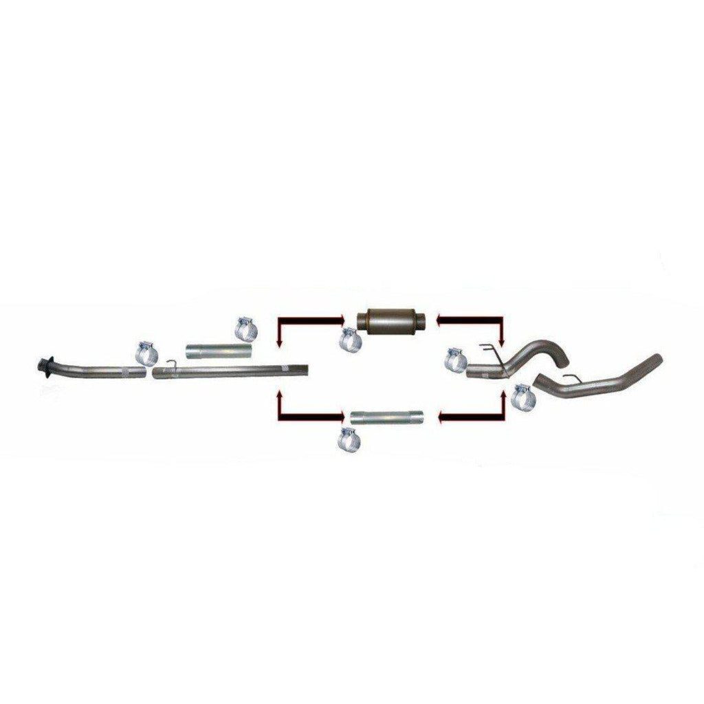 2020-2022 Powerstroke 4" Downpipe Back Exhaust No Muffler SS (422031)