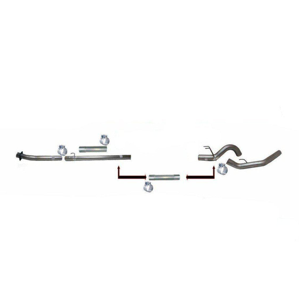 2020-2022 Powerstroke 5" Downpipe Back Exhaust - No Muffler SS (522035)
