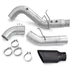 2020-2025 Duramax 5" DRW Monster Exhaust Cerakote Black Tip - No Muffler (49809-B)